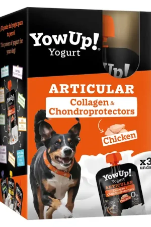 Yowup - Yaourt Articular Collagène & Chondroprotectors au Poulet pour Chiens - 3x115g Meilleur Choix