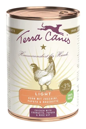 Exclusif Terra Canis - Aliment naturel Poulet et Courgettes Light pour Chiens - 400g