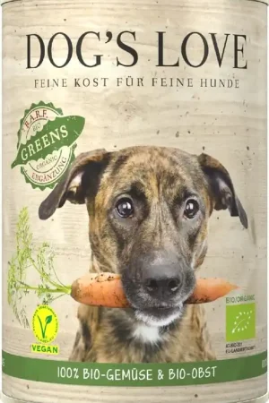 Dog's Love - Pâtée 100% Légumes BIO Greens pour Chiens - 400g Prix Choc