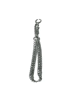 Collier en Chaîne Semi-étrangleur 2 Rangs pour Chien Retour Gratuit