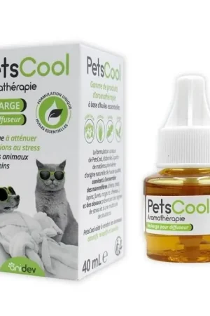 Nouvelle Collection Anidev - Recharge Petscool Diffuseur Electrique Anti-Stress pour Animaux - 40ml