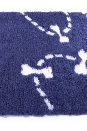 Super Prix Martin Sellier - Tapis Plat Petbed Pointillé Bleu et Blanc pour Chien