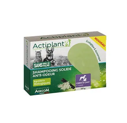 Dernière Chance ActiPlant' - Shampoing Solide Anti-Odeur pour Chien et Chat - 100g
