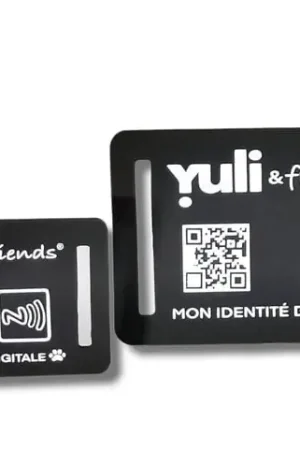 Yuli - Médaille d’identification instantanée pour animaux - Silicone small 50 x 30 mm Paiement Sécurisé