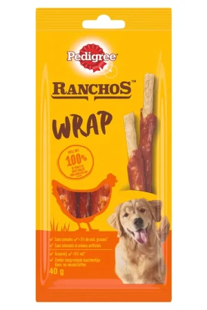 Prix Bas Pedigree - Friandises Ranchos Wrap au Poulet pour Chiens - 40g