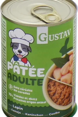 Nouveauté Gustav - Pâtée Adulte au Lapin pour Chiens - 400g
