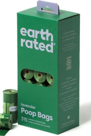 Dernier Modèle Earth Rated -Sac Propreté Eco-Friendly Lavande - 21x15 sacs