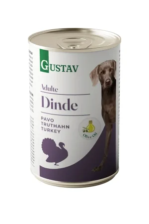 Top Qualité Gustav - Pâtée Adulte à la Dinde pour Chiens - 400g