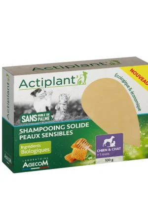 ActiPlant' - Shampoing Solide Peau Sensible pour Chien et Chat - 100g Commander Maintenant
