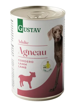 Gustav - Pâtée Adulteà l'Agneau pour Chiens - 400g Prix Réduit