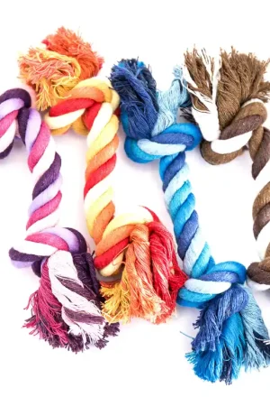 Livraison Mondiale Corde Colorée 2 Nœuds pour Chien