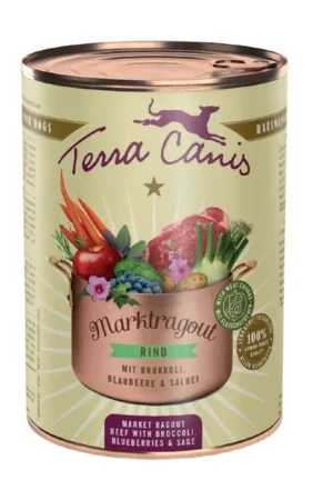 En Vogue Terra Canis - Aliment Naturel Ragout Bœuf Brocoli pour Chiens - 385g
