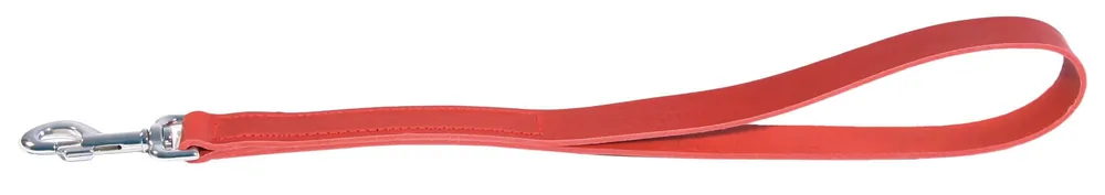 Martin Sellier - Laisse Double avec Bords Arrondis en Cuir de 50cm pour Chien - Rouge Prix Réduit