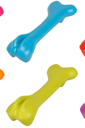 Flamingo - Jouet Os en Caoutchouc NR5 pour Chiens - 22cm Expédition Rapide