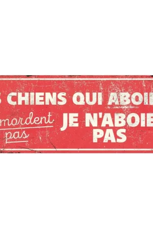 D&D - Panneau d'avertissement general 3 fr - 40x13x03cm rouge Produit De Marque