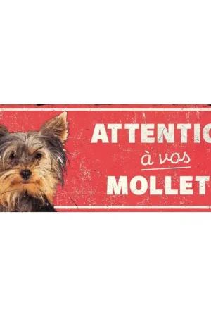 D&D - Panneau d'avertissement terrier - 40 x 13 x 03 cm rouge Meilleure Vente