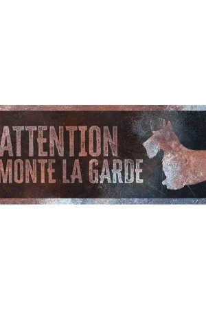 D&D - Panneau d'avertissement Terrier Français - 40x13x03cm Multicolore Prix Réduit
