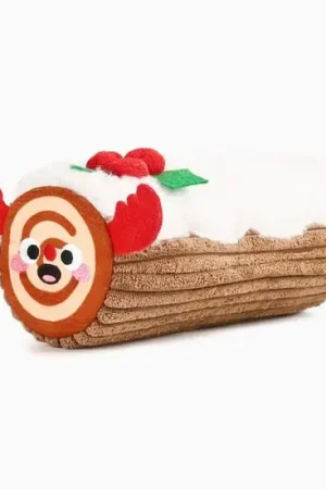 Jouet de Noël en peluche pour chiens, Bûche Tendance