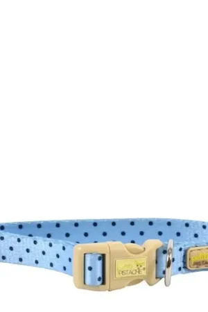 Collier pour petits chiens, pois bleu Prix Réduit